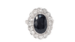Bague 58 Bague Pompadour en platine saphir et diamants 58 Facettes 32635
