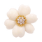 Broche Van Cleef & Arpels "Rose de Noël" or jaune, corail blanc, diamants. 58 Facettes 34134