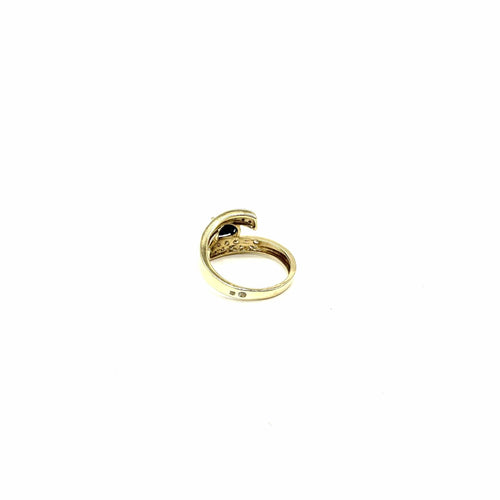 Bague 52 Bague or bicolore saphir et diamants 58 Facettes Z15B51697