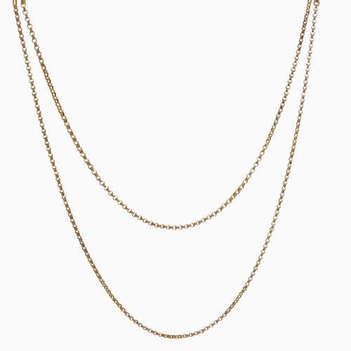 Collier Sautoir ancien en or jaseron 58 Facettes 16-202