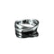 Bague 52 Alliance or blanc diamants 58 Facettes R641