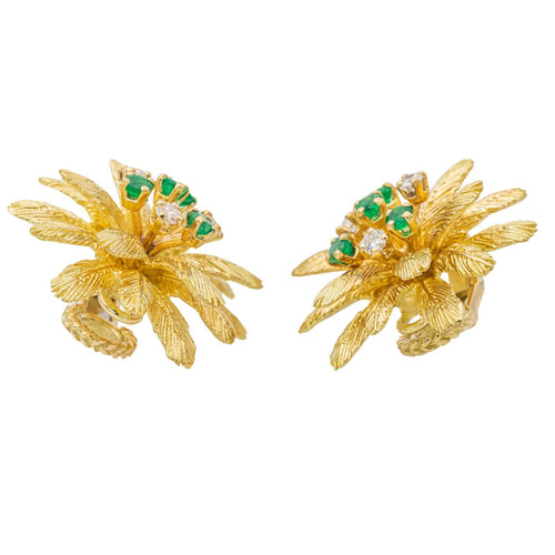 Boucles d'oreilles Boucles d'oreilles Or jaune Emeraude 58 Facettes 3530684CN