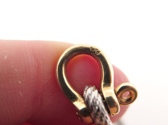 Bracelet vintage bracelet FRED force 10 t17 cable en acier & manille or jaune 18k 58 Facettes 269964