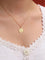Pendentif Médaille amour AUGIS ronde Plus qu'hier moins que demain or jaune rubis diamant 58 Facettes J635