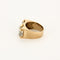 Bague 55 Bague Tank or rose et platine, diamants 58 Facettes B250290