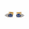 Boucles d'oreilles Boucles d'oreilles Puces Or jaune Saphir 58 Facettes 3548950CN