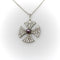 Collier Collier en platine, style édouardien, orné d'une croix de Malte et de diamants, avec une perle noire centrale. 58 Facettes A2001Z