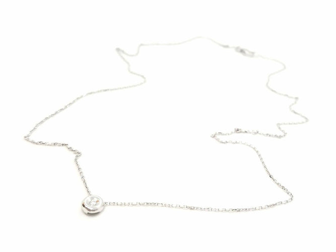 Collier Collier Or blanc Diamant 58 Facettes 579045RV