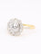 Bague 53 Bague marguerite or jaune diamant 0,8 carat 58 Facettes 1174.8