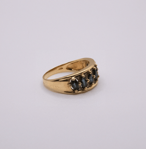 Bague 63 Bague Jarretière Or Jaune et Saphirs 58 Facettes 7-GS30108-03