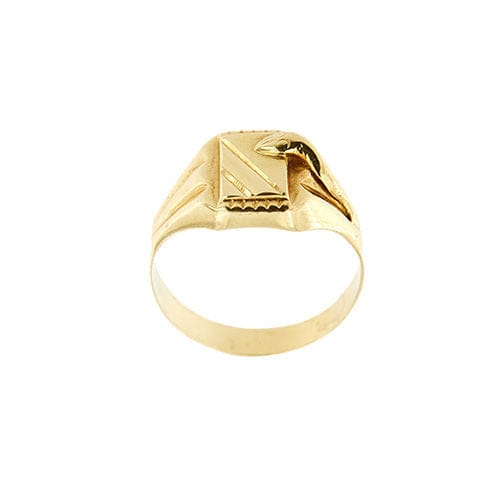 Bague chevalier en or jaune avec serpent
