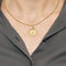 Pendentif AUGIS - Médaille d'Amour - Or jaune, diamant et rubis de synthèse 58 Facettes RSY0395