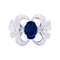 Bague 49 Bague Mellerio "Reine de Coeur Désirée" or blanc, diamants, saphir. 58 Facettes 33647