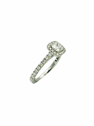 Bague 48 Bague Platine et Diamants Certifié 58 Facettes