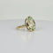 Bague 56.5 Bague solitaire en or jaune, spinelle verte ovale à facettes de 8 carats 58 Facettes 2501101