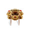 BULGARI Clips de revers Rétro en or jaune et corail 58 Facettes