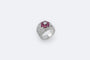 Bague 11 / Oro Bianco Fascia in oro bianco con diamanti e rubini 58 Facettes ANL700