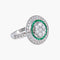 Bague 57 Bague style Art Déco Diamants Emeraudes 58 Facettes AB67
