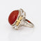 Bague 52.5 vintage Art Déco Cornaline Bague Filigrane Coeur Émail Graine Perle 58 Facettes G12334