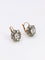 Boucles d'oreilles Dormeuses marguerite diamants taille rose 58 Facettes 1090.3
