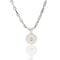 Collier CARTIER - chaîne et médaillon vintage en or blanc 58 Facettes