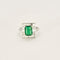 Bague 54 Bague rectangulaire émeraude diamants 58 Facettes