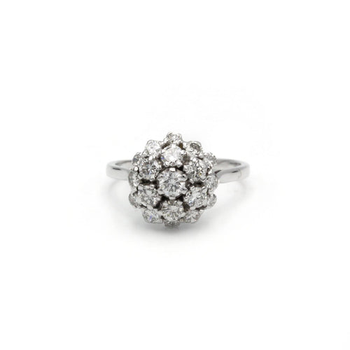 Bague Dôme - Or blanc & Diamants