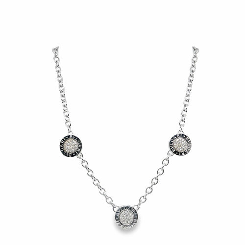 Collier BULGARI - Collier réversible Bvlgari en or avec éléments en diamant et onyx 58 Facettes
