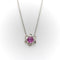 Collier Collier vintage en platine avec saphir rose et diamants 58 Facettes A2003H