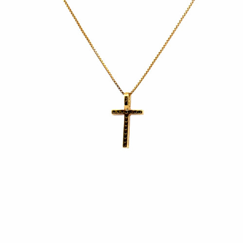 Pendentif Pendentif Croix Or Jaune 18k & Diamants 58 Facettes 2-PEA3-GS38480-2