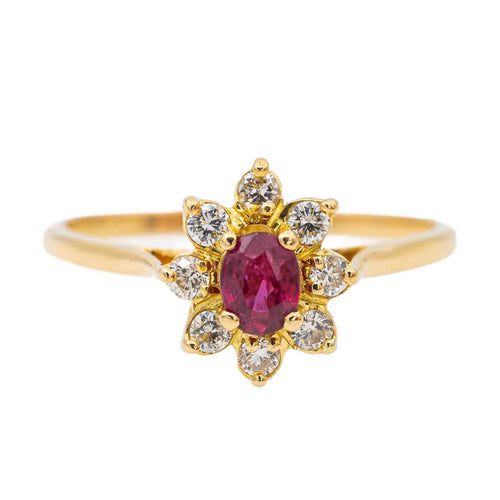 Bague 58 Bague Pompadour Or jaune Saphir rose 58 Facettes 3241062CN