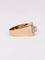 Bague 55.5 Bague tank or jaune platine diamants 58 Facettes J378