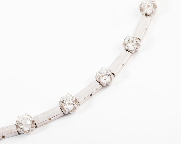 Collier collier en diamant et or gris des 1960 58 Facettes 1