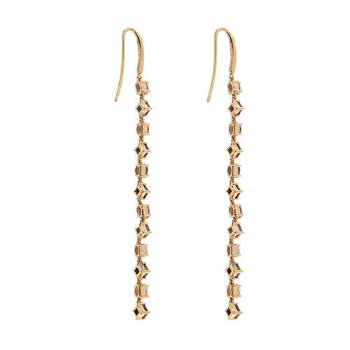 Boucles d'oreilles Boucles d'oreilles pendantes avec diamants, saphirs et tanzanite 58 Facettes 33053