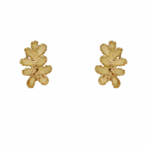 Boucles d'oreilles Clips anciens en or jaune amati et ciselé 58 Facettes 24-276A