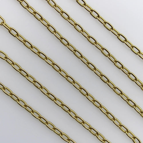 Collier Chaîne longue italienne à maillons ouverts en or 18 carats 58 Facettes A2000H