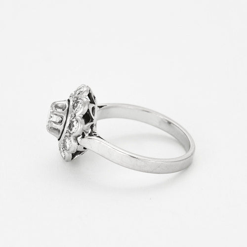 Bague 53 Bague marguerite or blanc et diamants 58 Facettes EPI1066