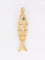 Pendentif charms vintage poisson articulé or jaune chrysoprase 58 Facettes 1099.19