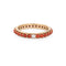 Bague Bague d'éternité en or jaune 14 carats, corail rouge méditerranéen et diamants, taille 6, bijoux fins 58 Facettes G11707