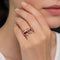 Bague 47.5 Bague Tank or et rubis 58 Facettes