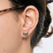 Boutons d'oreilles en or jaune et gris, émeraudes 58 Facettes CHA55472