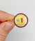 Pendentif Pendentif médaille d'amour 23mm or 18k diamant et rubis calibrés : "+ qu'hier - que demain" maison AUGIS 58 Facettes A06031