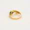 Bague 52 Bague bandeau or jaune, émeraude 58 Facettes GU220