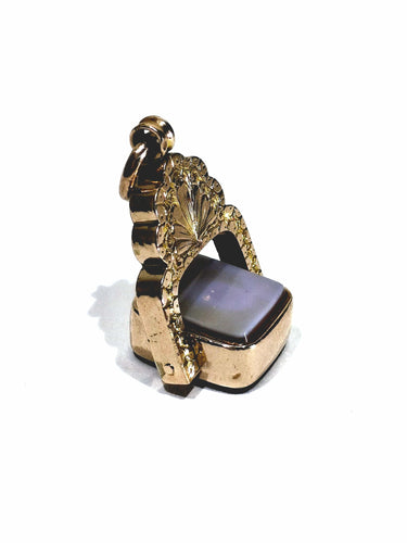 Pendentif Pendentif En Agathe Et En Jaspe Sanguin 58 Facettes