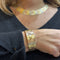 Boucles d'oreilles Parure 3 ors collier et bracelet 18 carats 58 Facettes