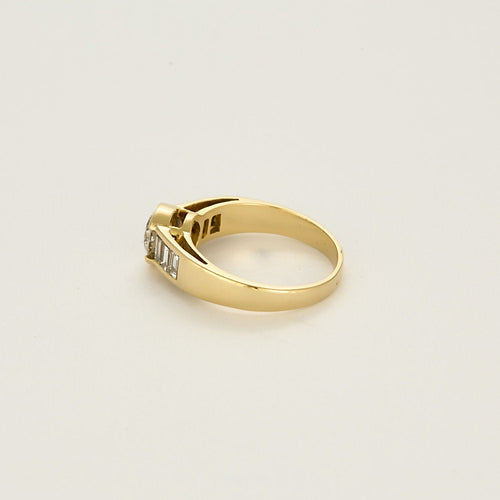 Bague 55 Bague solitaire en or jaune et diamants 58 Facettes SNA1729X2