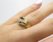 Bague ancienne  Or jaune , saphirs et diamants