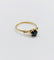 Bague 51 Bague - Solitaire vintage en or 18k et saphir naturel 0,50 carat 58 Facettes A06640