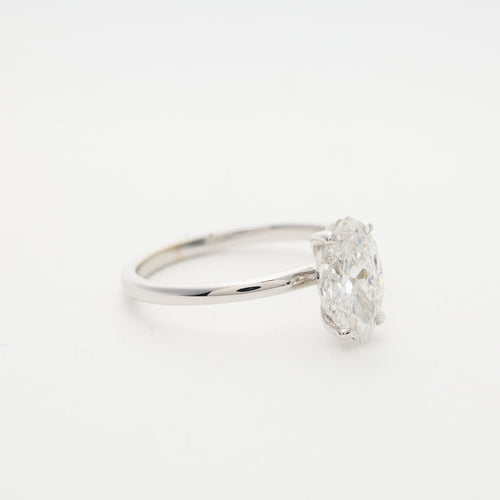 Bague 56 SOLITAIRE DIAMANT TAILLE MARQUISE EN OR GRIS 18K 58 Facettes