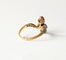 Bague ancienne duchesse or jaune diamants et rubis